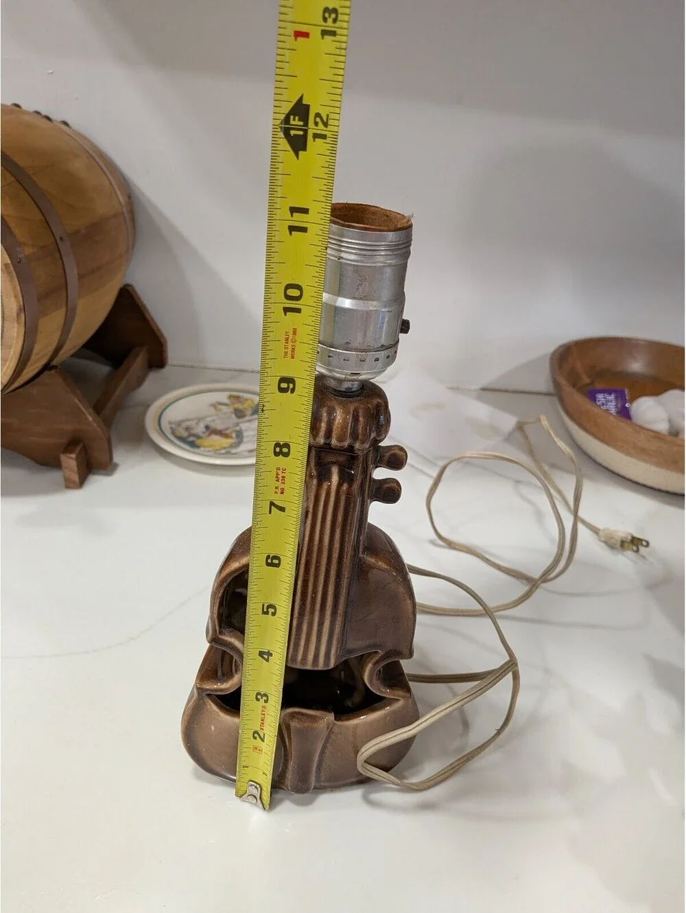 Vintage Ceramic Cello/Violin Lamp Base – Untested